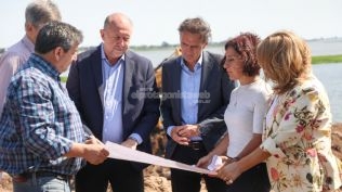 Perotti y Katopodis recorrieron las obras de remodelación del “Paseo de la Laguna - Costanera Néstor Kirchner” de Santa Fe