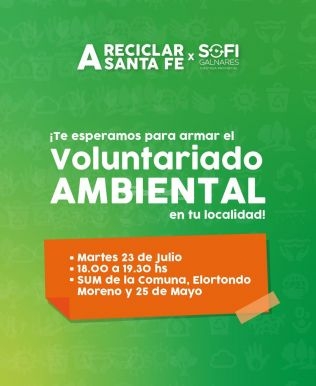 Galnares: ''Penúltimo encuentro de A Reciclar Santa Fe en Elortondo''