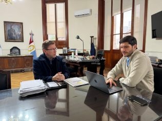 Reunión del gobernador Pullaro con el senador Rodrigo Borla