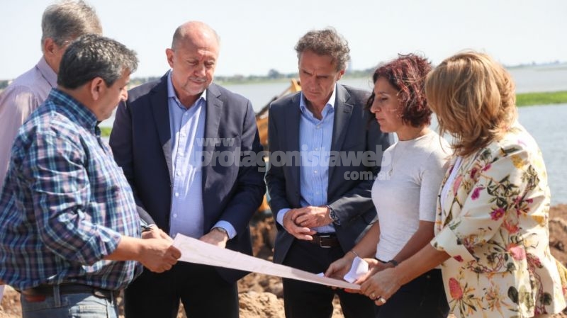 Perotti y Katopodis recorrieron las obras de remodelación del “Paseo de la Laguna - Costanera Néstor Kirchner” de Santa Fe
