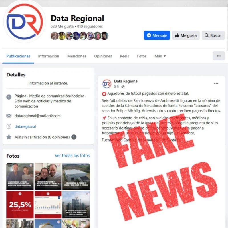 El Senador Felipe Michlig denunció la circulación de una Fake News que intenta “desprestigiar” su representación política