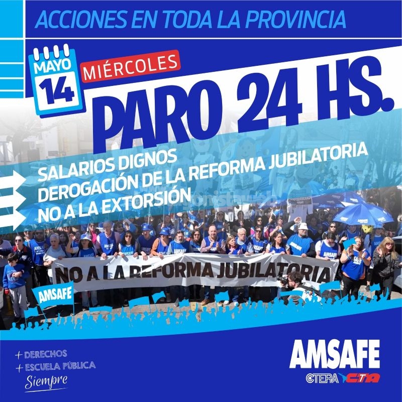 Amsafe. Paro y jornada de protesta