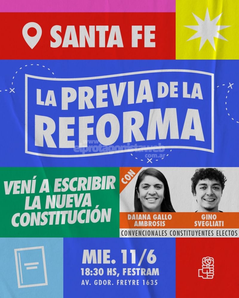 La Previa de la Reforma, un espacio de participación ciudadana para la nueva Constitución de Santa Fe