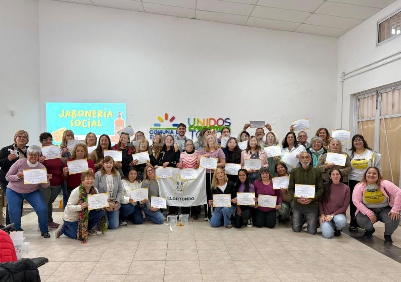 Jabonería social en Elortondo: 34 personas completaron la formación impulsada por la diputada Galnares